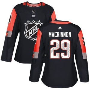 Fabulous Adidas Avalanche #29 Nathan MacKinnon Black 2018 All Star Central Division Authentic Women's Stitched NHL Jersey to add to your hockey memorabilia collection