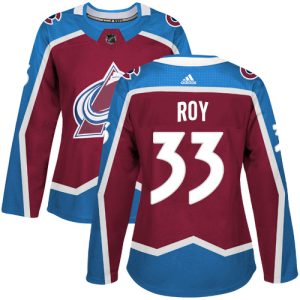 Fabulous Adidas Avalanche #33 Patrick Roy Burgundy Home Authentic Women's Stitched NHL Jersey to stand out at the stadium