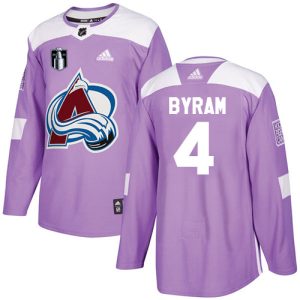 Fabulous Adidas Avalanche #4 Bowen Byram Purple Youth 2022 Stanley Cup Final Patch Authentic Fights Cancer Stitched NHL Jersey to stand out at the stadium