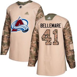 Fabulous Adidas Avalanche #41 Pierre Edouard Bellemare Camo Authentic 2017 Veterans Day Stitched Youth NHL Jersey for true hockey enthusiasts