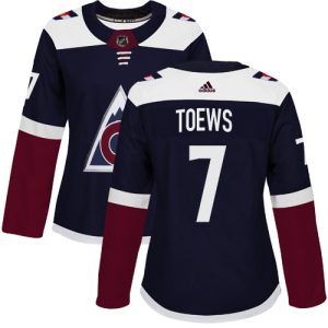 Fabulous Adidas Avalanche #7 Devon Toews Navy Women's Alternate Authentic Stitched NHL Jersey to stand out at the stadium