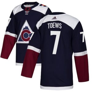 Fabulous Adidas Avalanche #7 Devon Toews Navy Youth Alternate Authentic Stitched NHL Jersey to show your team love