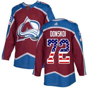 Fabulous Adidas Avalanche #72 Joonas Donskoi Burgundy Home Authentic USA Flag Stitched Youth NHL Jersey to support your favorite players