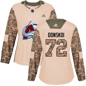 Fabulous Adidas Avalanche #72 Joonas Donskoi Camo Authentic 2017 Veterans Day Women's Stitched NHL Jersey to show your team love