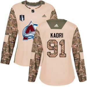 Fabulous Adidas Avalanche #91 Nazem Kadri Camo Women's 2022 Stanley Cup Final Patch Authentic Veterans Day Stitched NHL Jersey for a memorable sports moment