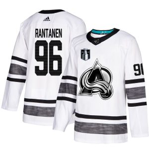 Fabulous Adidas Avalanche #96 Mikko Rantanen White Authentic 2022 Stanley Cup Final Patch All Star Stitched NHL Jersey for top   notch game   day wear