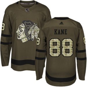 Fabulous Adidas Blackhawks #88 Patrick Kane Green Salute to Service Stitched Youth NHL Jersey for a memorable sports moment
