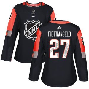 Fabulous Adidas Blues #27 Alex Pietrangelo Black 2018 All Star Central Division Authentic Women's Stitched NHL Jersey to show your team love