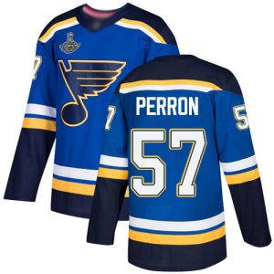 Fabulous Adidas Blues #57 David Perron Blue Home Authentic Stanley Cup Champions Stitched Youth NHL Jersey for die   hard Blackhawks fans