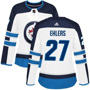 Fabulous Adidas Jets #27 Nikolaj Ehlers White Road Authentic Women's Stitched NHL Jersey to support your favorite players