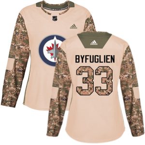Fabulous Adidas Jets #33 Dustin Byfuglien Camo Authentic 2017 Veterans Day Women's Stitched NHL Jersey to support your favorite players