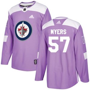 Fabulous Adidas Jets #57 Tyler Myers Purple Authentic Fights Cancer Stitched Youth NHL Jersey for true hockey enthusiasts