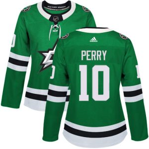 Fabulous Adidas Stars #10 Corey Perry Green Home Authentic Women's Stitched NHL Jersey for a valuable hockey collectible