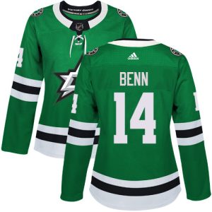 Fabulous Adidas Stars #14 Jamie Benn Green Home Authentic Women's Stitched NHL Jersey for a valuable hockey collectible