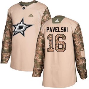 Fabulous Adidas Stars #16 Joe Pavelski Camo Authentic 2017 Veterans Day Youth Stitched NHL Jersey for an exciting hockey game