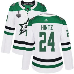 Fabulous Adidas Stars #24 Roope Hintz White Road Authentic Women's 2020 Stanley Cup Final Stitched NHL Jersey to support your favorite players