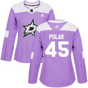 Fabulous Adidas Stars #45 Roman Polak Purple Authentic Fights Cancer Women's Stitched NHL Jersey for a valuable hockey collectible