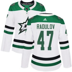 Fabulous Adidas Stars #47 Alexander Radulov White Road Authentic Women's Stitched NHL Jersey for an exciting hockey game