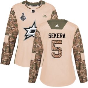 Fabulous Adidas Stars #5 Andrej Sekera Camo Authentic 2017 Veterans Day Women's 2020 Stanley Cup Final Stitched NHL Jersey to stand out at the stadium
