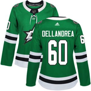 Fabulous Adidas Stars #60 Ty Dellandrea Green Home Authentic Women's Stitched NHL Jersey for top   notch game   day wear
