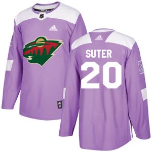 Fabulous Adidas Wild #20 Ryan Suter Purple Authentic Fights Cancer Stitched Youth NHL Jersey to stand out at the stadium
