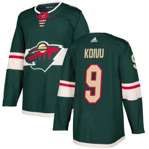 Fabulous Adidas Wild #9 Mikko Koivu Green Home Authentic Stitched Youth NHL Jersey for true hockey enthusiasts