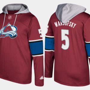Fabulous Avalanche #5 David Warsofsky Burgundy Name And Number Hoodie for top   notch game   day wear