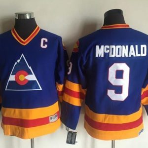 Fabulous Avalanche #9 Lanny McDonald Blue CCM Throwback Stitched Youth NHL Jersey to add to your hockey memorabilia collection