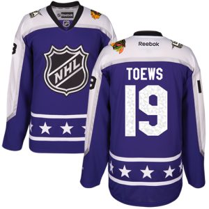 Fabulous Blackhawks #19 Jonathan Toews Purple 2017 All Star Central Division Women's Stitched NHL Jersey for true hockey enthusiasts