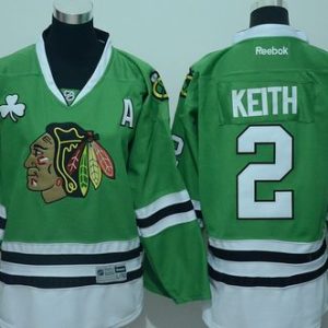 Fabulous Blackhawks #2 Duncan Keith Green Stitched Youth NHL Jersey to stand out at the stadium