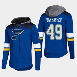Fabulous Blues #49 Ivan Barbashev Blue 2018 Pullover Platinum Hoodie for die   hard Blackhawks fans