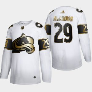 Fabulous Colorado Avalanche #29 Nathan MacKinnon Men's Adidas White Golden Edition Limited Stitched NHL Jersey to stand out at the stadium