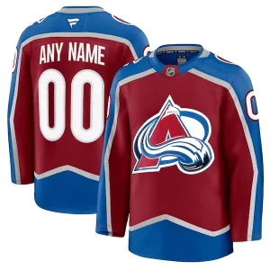 Fabulous Colorado Avalanche Home Premium Custom Jersey   Burgundy/Navy/White to show your team love