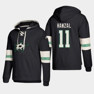 Fabulous Dallas Stars #11 Martin Hanzal Black adidas Lace Up Pullover Hoodie to show your team love