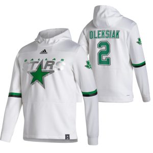 Fabulous Dallas Stars #2 Jamie Oleksiak Adidas Reverse Retro Pullover Hoodie White for a memorable sports moment