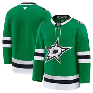Fabulous Dallas Stars Home Premium Jersey   Kelly Green/Black/White to show your team love
