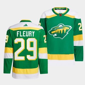 Fabulous Minnesota Wild #29 Marc Andre Fleury Men's adidas Reverse Retro 2.0 Authentic Player Jersey   Green to stand out at the stadium