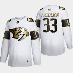 Fabulous Nashville Predators #33 Viktor Arvidsson Men's Adidas White Golden Edition Limited Stitched NHL Jersey to stand out at the stadium