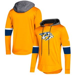 Fabulous Nashville Predators adidas Platinum Jersey Pullover Hoodie Gold for a memorable sports moment