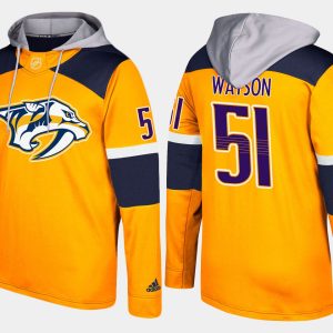 Fabulous Predators #51 Austin Watson Yellow Name And Number Hoodie for a memorable sports moment