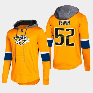 Fabulous Predators #52 Matt Irwin Gold 2018 Pullover Platinum Hoodie for a memorable sports moment