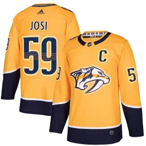 Fabulous Roman Josi Nashville Predators adidas Home Authentic Player Jersey   Gold to show your team love