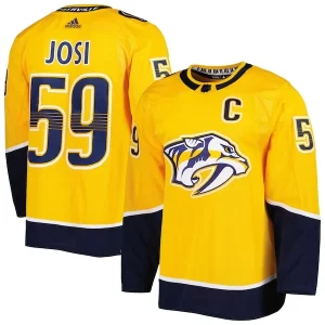 Fabulous Roman Josi Nashville Predators adidas Primegreen Authentic Player Jersey   Gold for a valuable hockey collectible