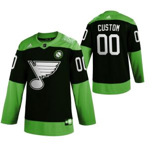 Fabulous St. Louis Blues Custom Men's Adidas Green Hockey Fight nCoV Limited NHL Jersey for die   hard Blackhawks fans