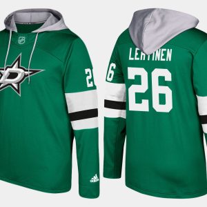 Fabulous Stars #26 Jere Lehtinen Green Name And Number Hoodie to add to your hockey memorabilia collection