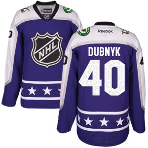 Fabulous Wild #40 Devan Dubnyk Purple 2017 All Star Central Division Stitched Youth NHL Jersey to stand out at the stadium