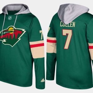 Fabulous Wild #7 Matt Cullen Green Name And Number Hoodie for an exciting hockey game