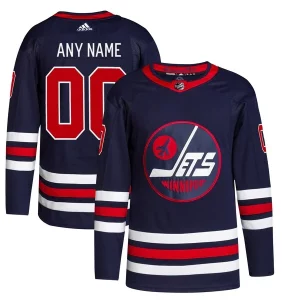 Fabulous Winnipeg Jets adidas Alternate 2021/22 Primegreen Authentic Custom Jersey   Navy to show your team love
