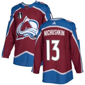 Gorgeous Adidas Avalanche #13 Valeri Nichushkin Burgundy Youth 2022 Stanley Cup Final Patch Home Authentic Stitched NHL Jersey to stand out at the stadium