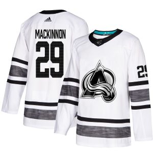 Gorgeous Adidas Avalanche #29 Nathan MacKinnon White Authentic 2019 All Star Stitched Youth NHL Jersey for a valuable hockey collectible